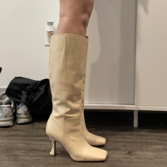 Sam Edelman Adi Tall Boots in Eggshell - Picture 4 of 5